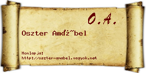 Oszter Amábel névjegykártya